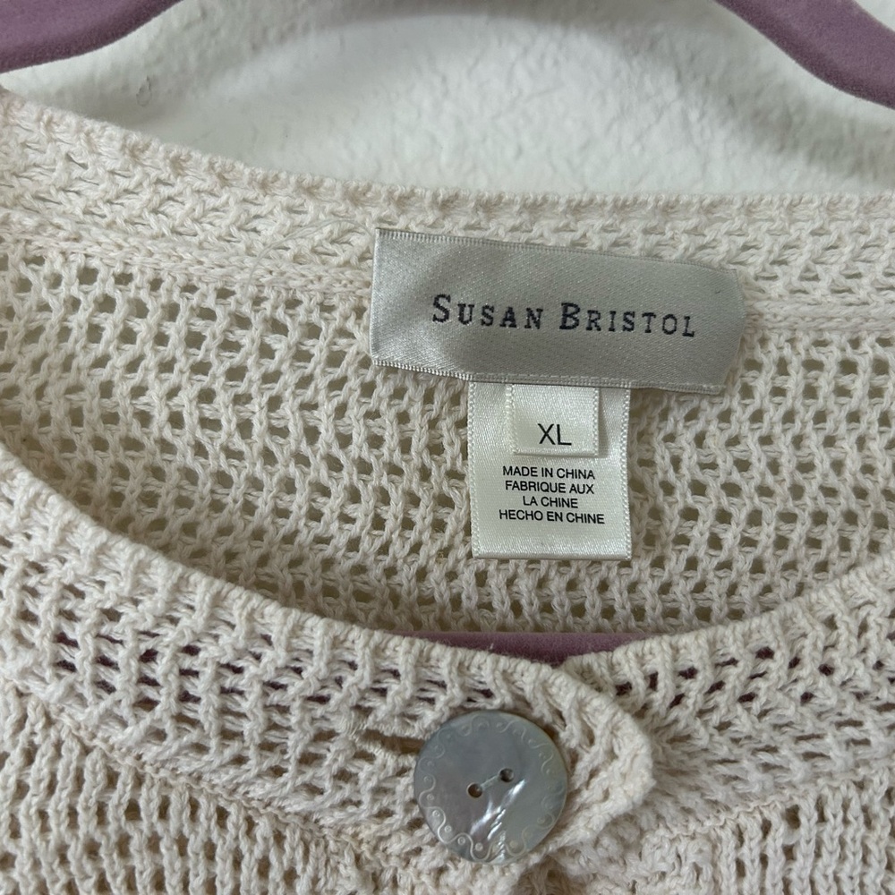 Susan Bristol Cream Button-Up Cardigan - Picture 2 of 6